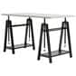 Ashley Bayflynn Adjustable Height Desk in Gunmetal and Whitewashed, , large