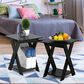 HOMLUX 2-Tier Modern Simplistic Criss-Crossed End Table in Espresso (Set of 2), , large