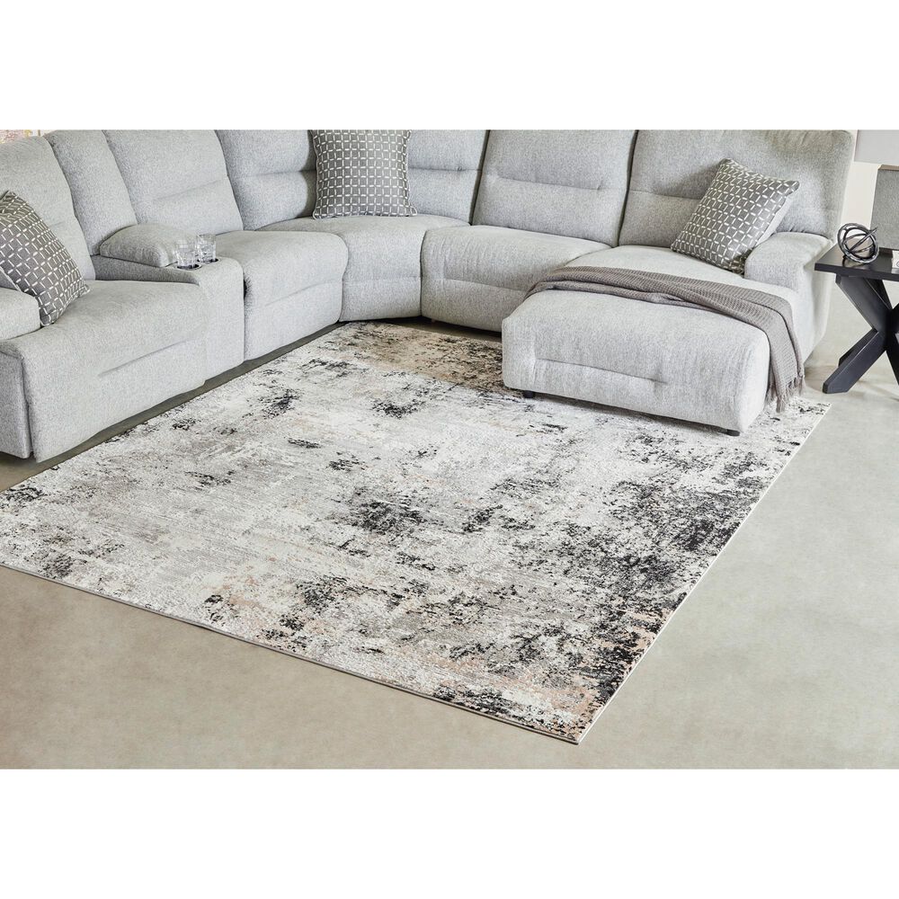 Ashley Langwell 8&#39; x 10&#39; Black, Gray and White Area Rug, , large