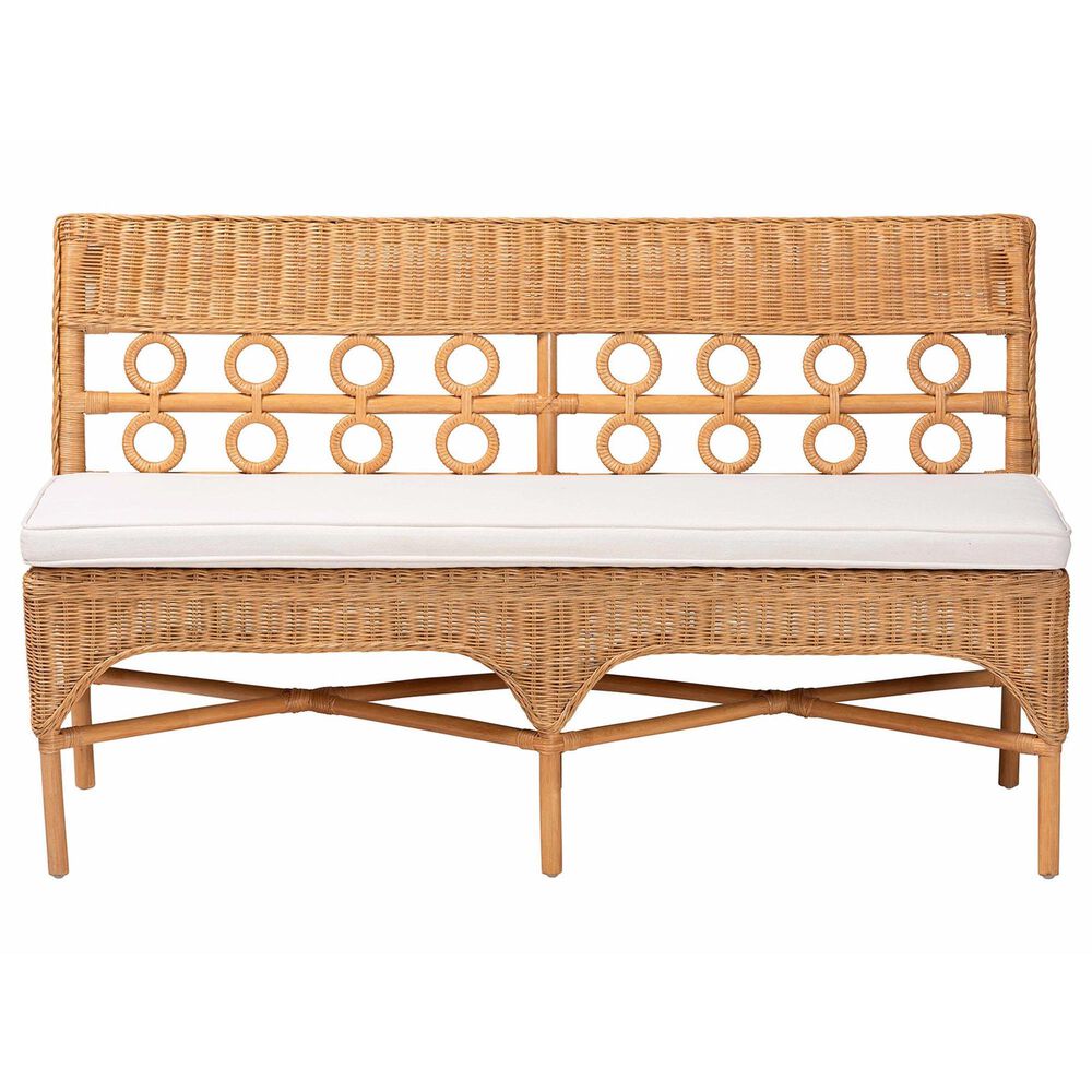 Baxton Studio Oxford Dining Bench in Light Honey, , large