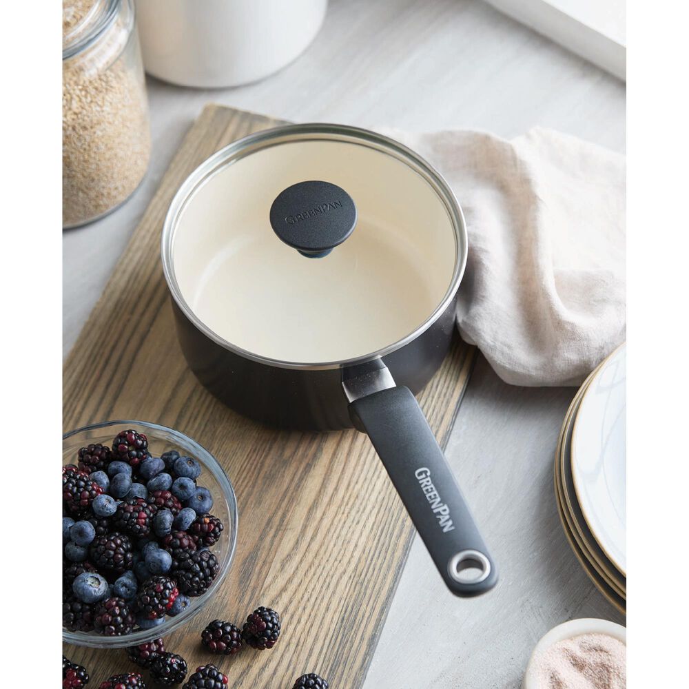 Green Pan Rio Advanced 2-Quart Saucepan with Lid in Black, , large