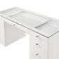 Crown Mark Avery Vanity Set with Stool in White, , large