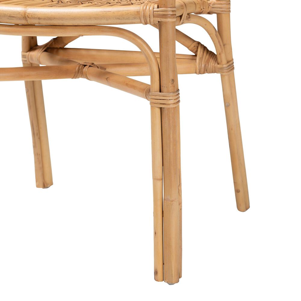 Baxton Studio Tugera Arm Chair in Natural Brown, , large