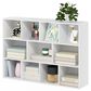 HOMLUX 11-Cube Reversible Open Shelf Bookshelf in White, , large