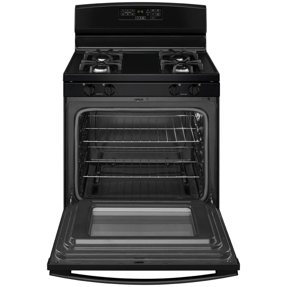 Amana 5.0 Cu. Ft. Gas Range with Self-Clean Option in Black, , large