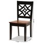 Baxton Studio Nicolette Side Chair in Dark Brown and Walnut Brown (Set of 2), , large