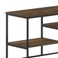 HOMLUX 60" TV Stand with 2 Open Storage Shelves in Columbia Walnut, , large