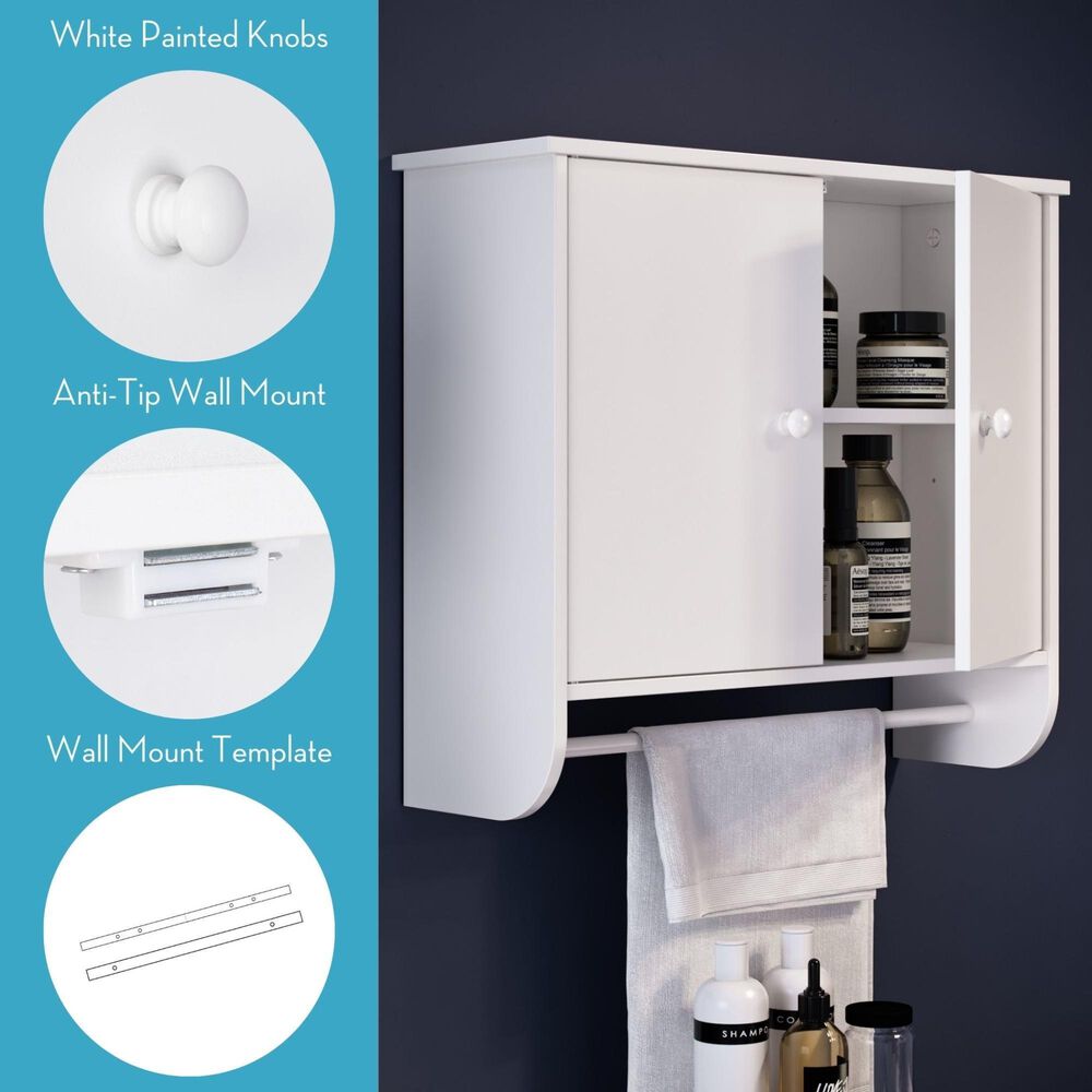 RiverRidge Home Medford 2-Door Wall Cabinet in White, , large