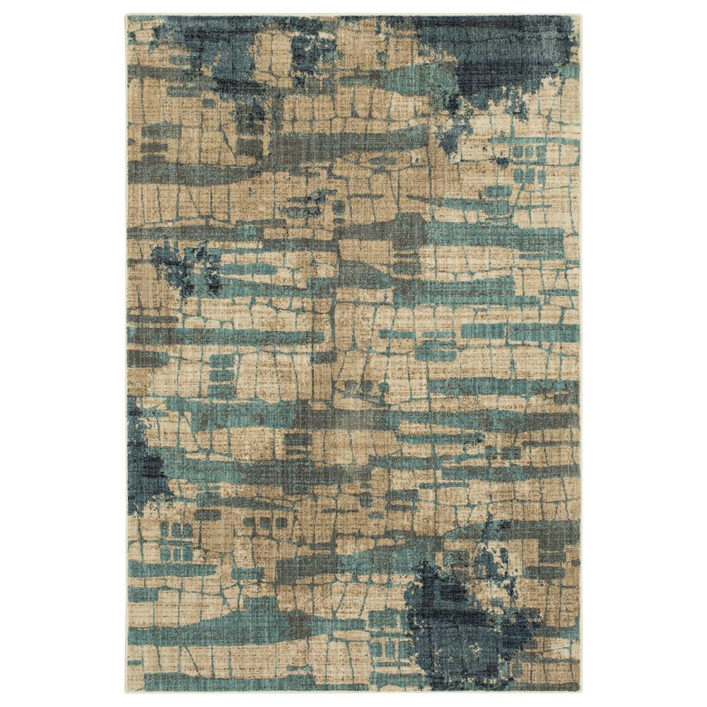 Karastan Elements Flagstone 91437-10038 9"6" x 12"11" Oyster Area Rug, , large