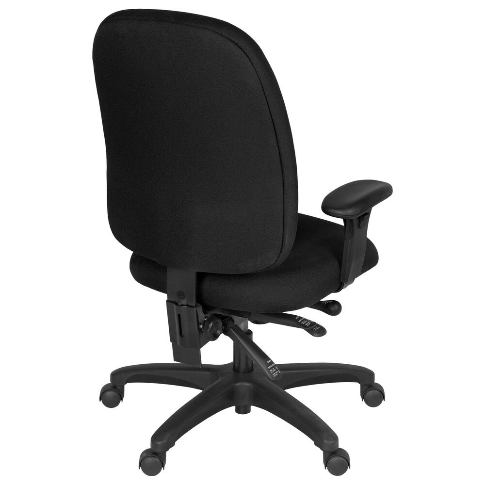 Regency Global Sourcing Comfort Series Multifunctional Swivel Computer Task Chair in Black, , large