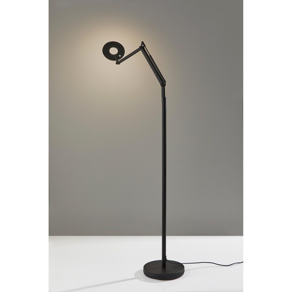 Adesso Gordon LED Floor Lamp in Black, , large