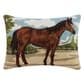 Peking Handicraft Horse Hooked 16" x 22" Throw Pillow in Brown, , large