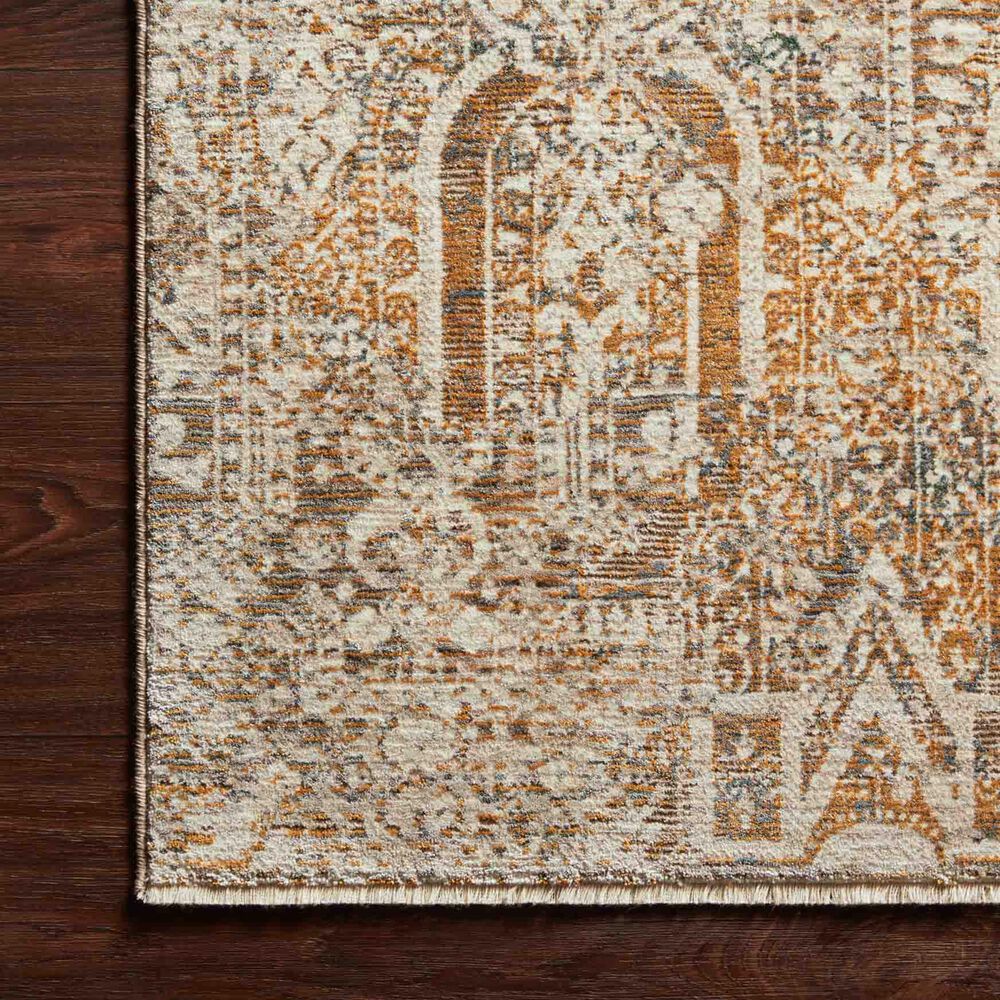 Loloi Lourdes LOU-05 2&#39;3&quot; x 3&#39;10&quot; Ivory and Orange Area Rug, , large