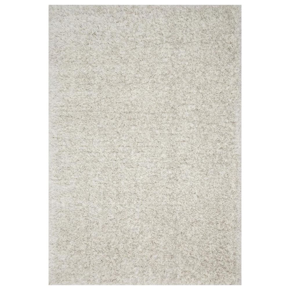 Loloi Kayla Shag KAY-01 5" x 7"6" Light Grey Area Rug, , large