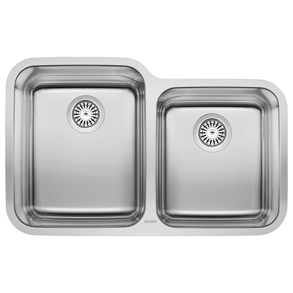 Blanco Stellar 32&quot; 1-3/4 Double Bowl Kitchen Sink in Refined Brushed, , large