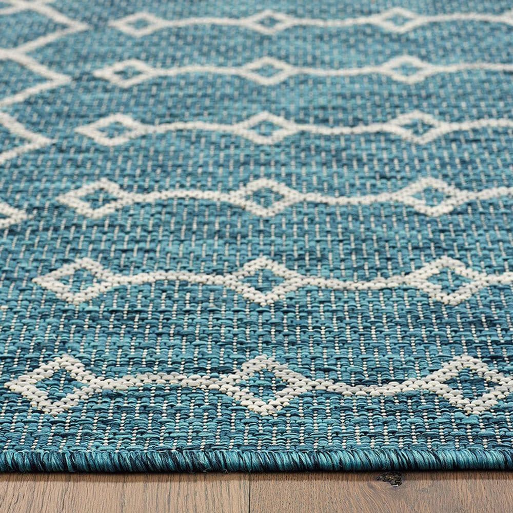 L&amp;R Resources Sun Shower 1&#39;10&quot; x 3&#39; Blue and Gray Indoor/Outdoor Area Rug, , large
