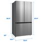 Midea 23 Cu. Ft. Garage Ready French Door Refrigerator in Stainless Steel, , large
