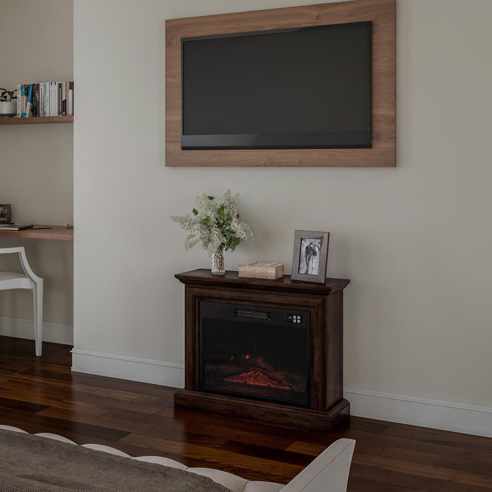 Timberlake Northwest Electric Mobile Mantel Fireplace in Brown, , large