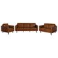 Natuzzi Editions Destrezza 3-Piece Stationary Living Room Set in Brandy, , large