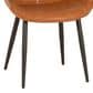 Linon Home Decor Edler Side Chair with Brown Upholstery in Black (Set of 2), , large