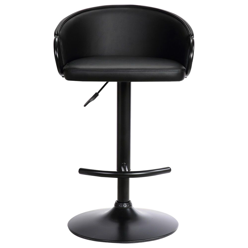 Blue River Montego Adjustable Swivel Barstool in Black, , large