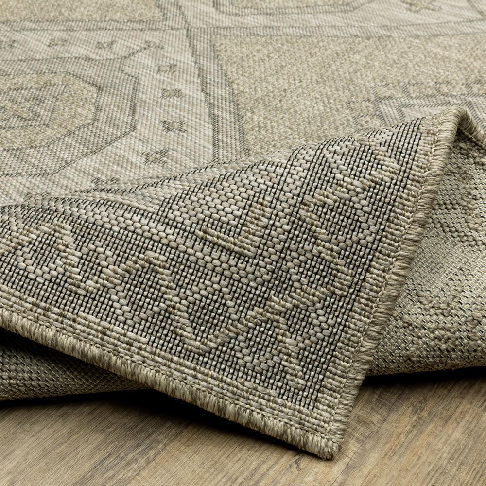 Oriental Weavers Tortuga TR08A 1&#39;10&quot; x 7&#39;6&quot; Beige and Black Runner, , large