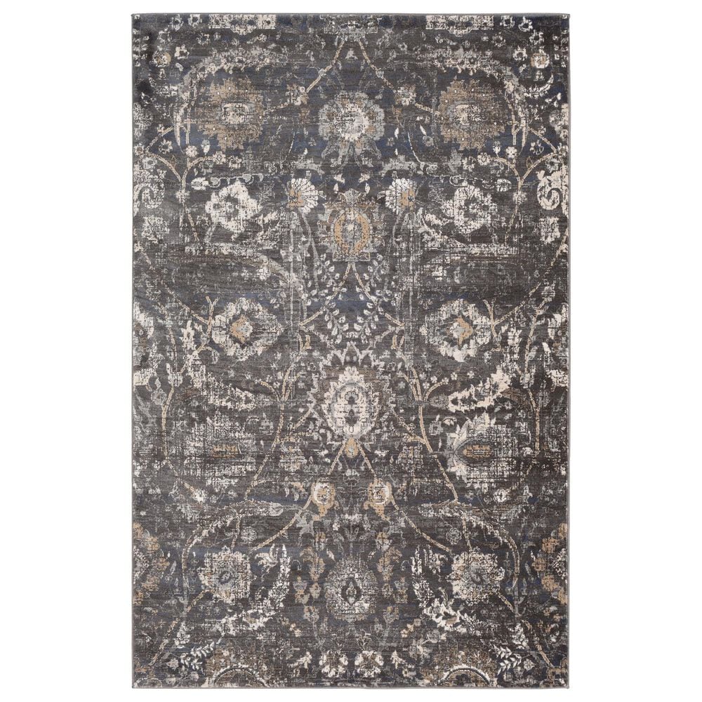 Surya Indigo IGO-2317 2" x 2"9" Black, Gray and Beige Scatter Rug, , large