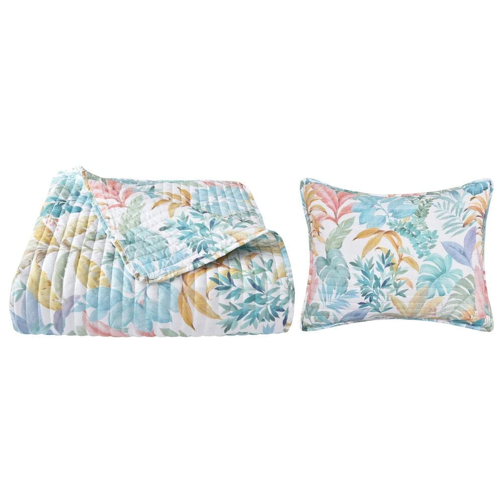 J. Queen Bold Bahama 2-Piece Twin/Twin XL Quilt Set in Aqua, , large