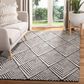 Safavieh Micro-Loop MLP151H 5" x 8" Charcoal and Ivory Area Rug, , large