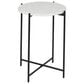Maple and Jade Round End Table in Black and White, , large
