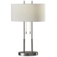 Adesso Duet Table Lamp in Brushed Steel, , large