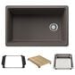 Blanco Inteos 30" Undermount Single Bowl Kitchen Sink in Volcano Gray, , large