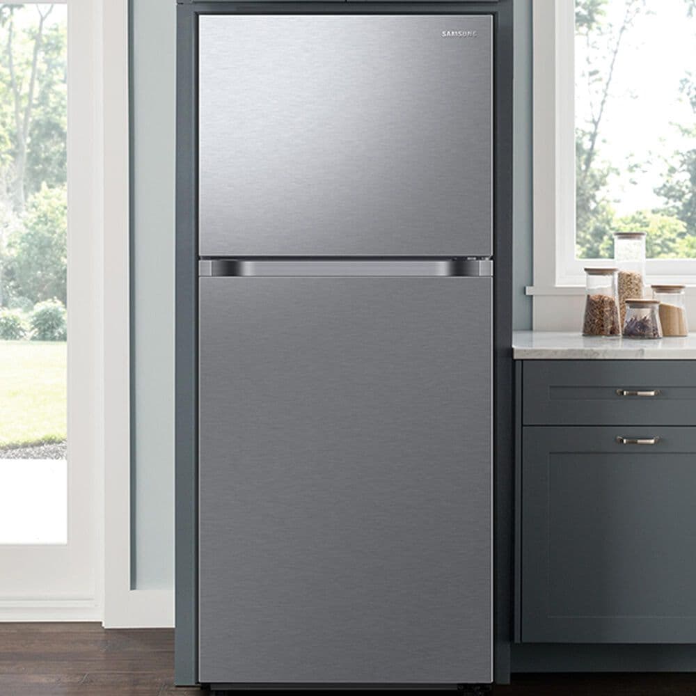 Samsung Bespoke AI 18 Cu. Ft. Top Freezer Refrigerator with All-Around Cooling in Stainless Steel, , large