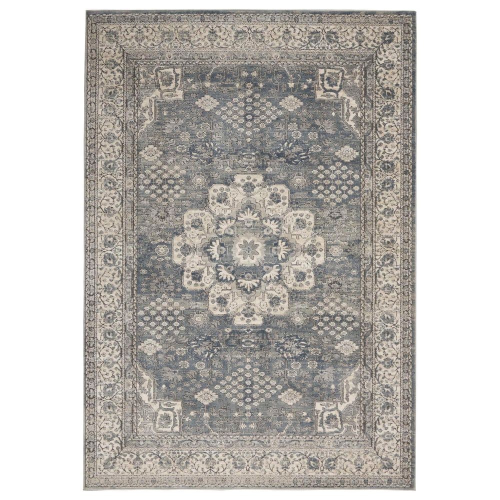 Nourison Quarry 3"9" x 5"9" Grey and Ivory Area Rug, , large