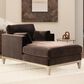 Jennifer Taylor Home Knox Chaise Lounge Chair in Deep Brown Velvet, , large