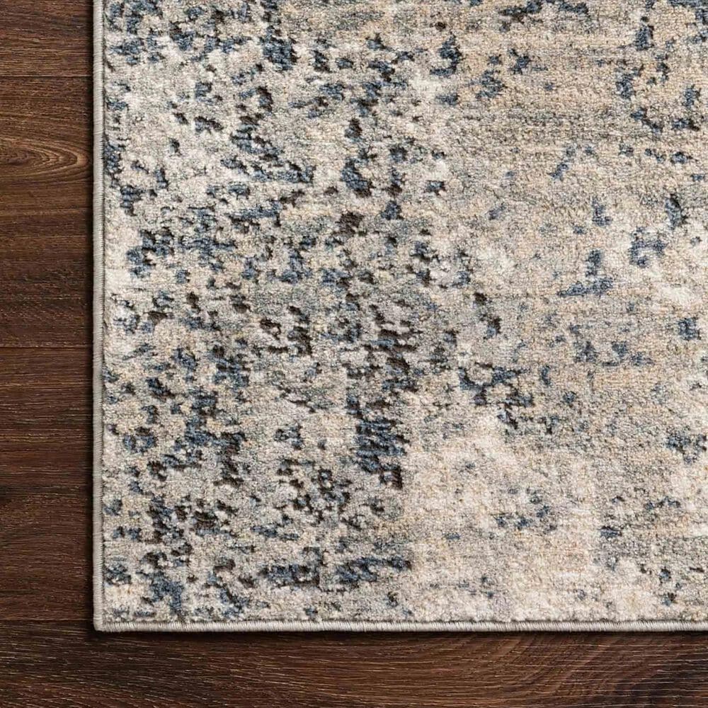 Loloi Teagan TEA-07 2'8" x 7'6" Natural and Denim Runner, , large