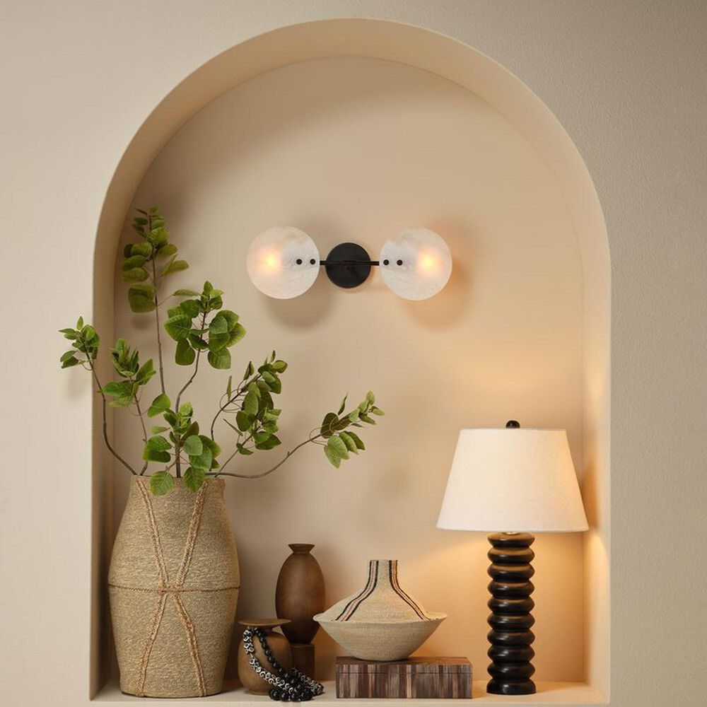 Jamie Young Direct Ship Cormac Alabaster Sconce in Bronze, , large