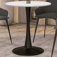Leisuremod Bristol 24" Round Dining Table with MDF Top in Black and White - Table Only, , large