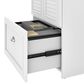 Bush Fairview 3-Piece Office Desk and File Cabinet Set in Shiplap Gray and Pure White, , large