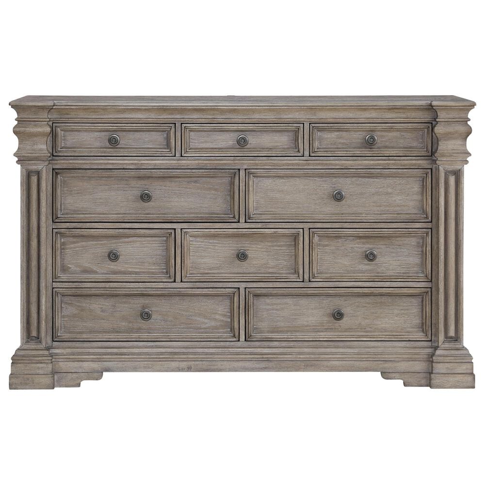Millenium Blairhurst 10-Drawer Dresser in Light Grayish Brown, , large