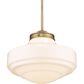 Golden Lighting Ingalls 1-Light Pendant Light in Modern Brass, , large