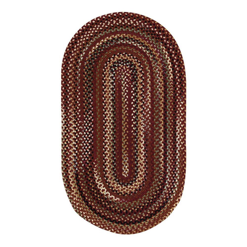 Capel Gramercy 0070-500 7" x 9" Oval Cinnabar Area Rug, , large
