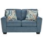 Ashley Cashton Stationary Sofa and Loveseat Set in Blue, , large