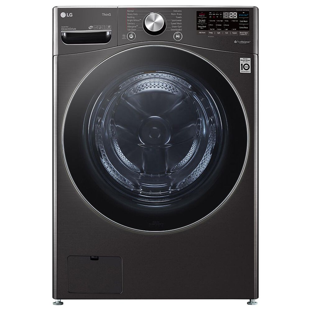 LG 5.0 Cu. Ft. Front Load Washer with TurboWash 360 in Black Steel, , large