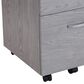 Rta Products Llc Rolling File Cabinet with Glass Top in Grey, , large