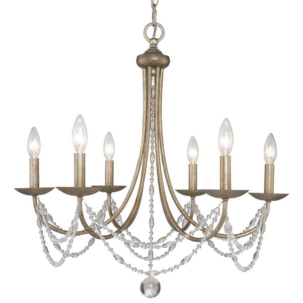 Golden Lighting Mirabella 6-Light Chandelier in Golden Aura, , large