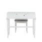 Linon Home Decor Angela Vanity with Stool in White, , large