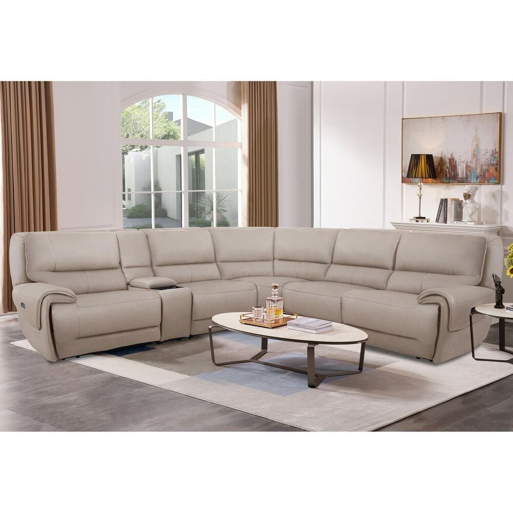Oxford Furniture 6-Piece Leather Power Recliner Sectional , , large