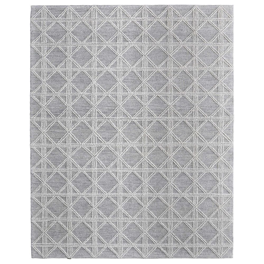 Feizy Rugs Corwin 1"6" Square Silver and Ivory Area Rug, , large