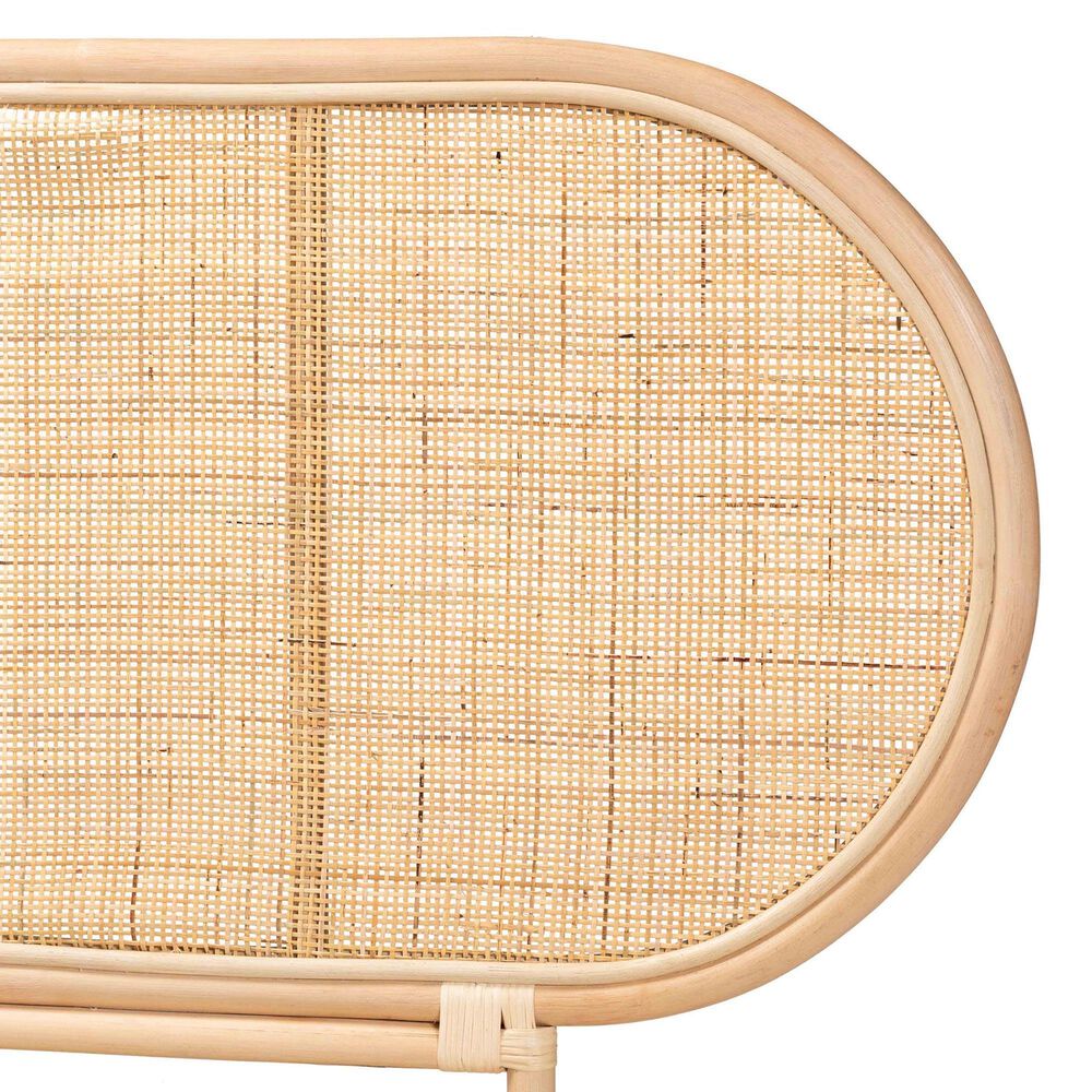 Baxton Studio Reegan Queen Panel Headboard in Natural Brown, , large